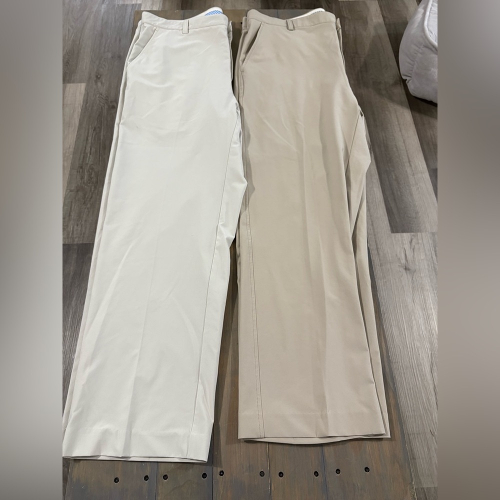 2 pair of men’s FJ khaki pants.  Good used condition. Size 38x30